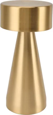 Image de Lampe de table portable LED en métal avec capteur tactile Lampe de bureau rechargeable à 3 couleurs et à gradation continue Veilleuse Gold