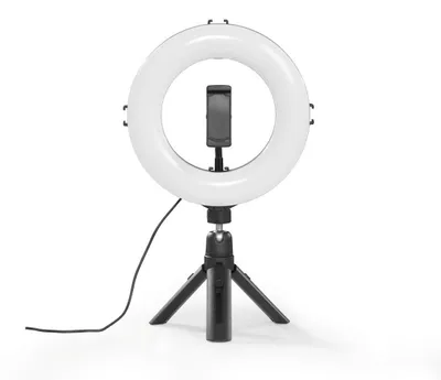 Immagine prodotto di Hama 20497, Lampada ad anello LED Spotlight Smart 80 II, Kit per smartphone, Nero