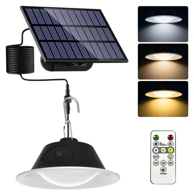 Immagine prodotto di Lampada a sospensione solare, dimmerabile con telecomando e con 3 temperature di colore, grado di protezione IP65 (resistente all'acqua)