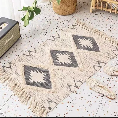Productafbeelding van Famanu Loopmat - Modern geometrisch design - Grijs, 60 x 130 cm