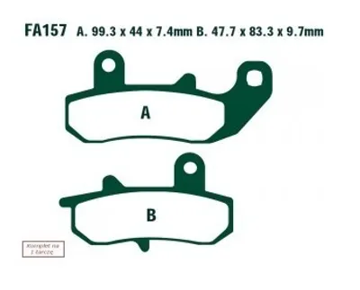 Produktbild von EBC Brakes Bremsbeläge Satz Bremsklötze FA157