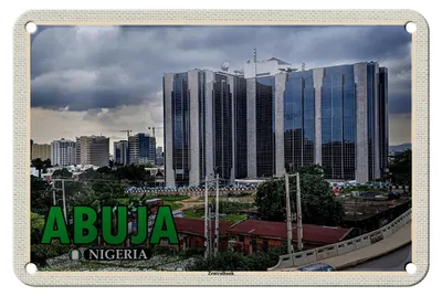Produktbild von Blechschild Reise 18x12cm Abuja Nigeria Zentralbank Dekoration