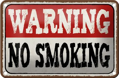 Produktbild von Blechschild Hinweis 18x12cm Warning no smoking