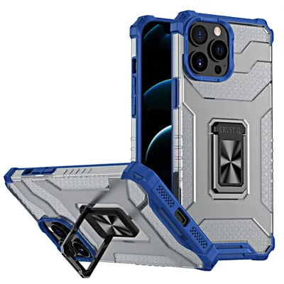 Produktbild von Crystal Ring Hülle für iPhone 13 Pro - Blau KP13884