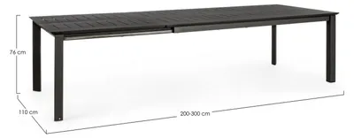 Produktbild von Bizzotto Konnor Ausziehtisch 200(300)x110cm Edelstahl