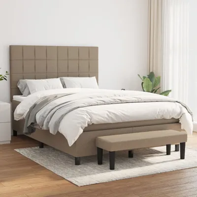 Produktbild von Maison Exclusive - Boxspringbett mit Matratze Taupe 140x200 cm Stoff
