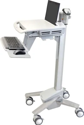Produktbild von Ergotron sv40 - Wagen - Konstante Krafttechnologie - für Notebook / PC-Ausrüstung - leicht - verriegelbar - medizinisch - Aluminium, verzinker Stahl, hochwertiger Kunststoff - Grau, weiß, Polished Aluminum - Bildschirmgröße: bis zu 43,9 cm (bis zu 17,3")