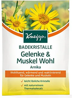 Zdjęcie produktu dla Kneipp Kryształy do kąpieli Stawy i mięśnie z arniką 60g opakowanie 6 sztuk
