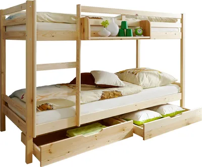 Produktbild von Etagenbett "Rene" Kiefer, verschied. Farben (Natur)
