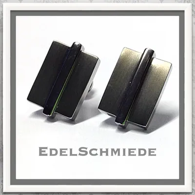 Produktbild von Edelschmiede925 mattierte Ohrstecker im TITAN