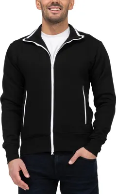 Produktbild von Mivaro Herren Sweatjacke mit Stehkragen und Reißverschluss aus Baumwolle mit Fleece innen sportlich elegant Regular Fit für Freizeit Arbeit und Alltag in vielen Farben bis 5XL
