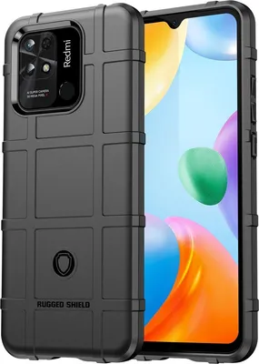 Produktbild von Mobigear Rugged Shield  Xiaomi Redmi 10C Hülle Flexibles TPU Backcover Stoßfest - Schwarz