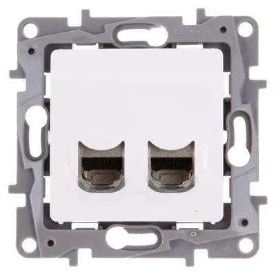 Imagen del producto de LEGRAND 664776: Enchufe de datos doble, conector RJ45, categoría 6STP