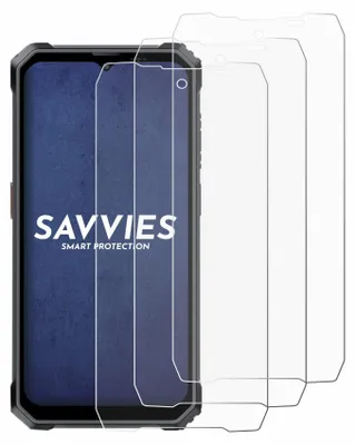 A smartphone with screen protectors laid out in front of it.