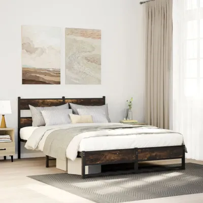 Produktbild von Möbel Metallbett ohne Matratze Räuchereiche 140x200 cm - Klassische Betten 4017219