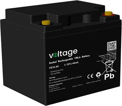 Image de Batterie AGM Voltage 12V 40Ah VE12-40 (durée de vie 6-9 ans)