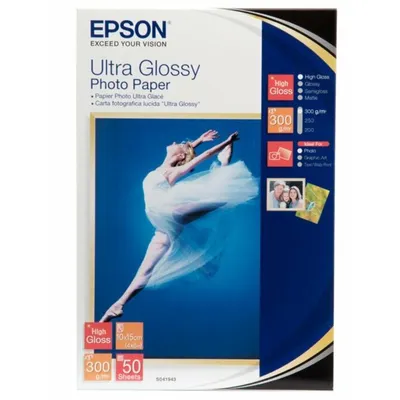 Produktbild von EPSON Ultra Glossy Photo Papier, 10x15cm, 50 Blatt, 300g