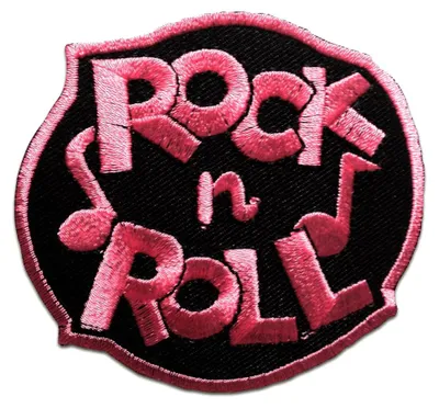 Obrázek produktu pro Rock N Roll - Záplata, nažehlovací, nažehlovací obrázek, nášivka, nažehlovací, velikost: 7,5 x 7 cm