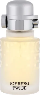 A product shot of a bottle of Iceberg Twice perfume.