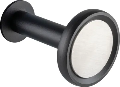 Produktbild von Mantelhaken Palos Tiefe 116 mm Garderobenhaken Aluminium schwarz, Edelstahl gebürstet