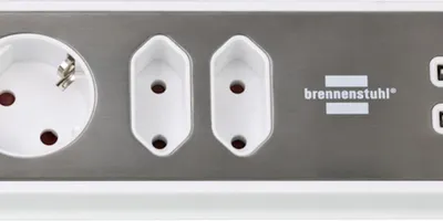Image de Brennenstuhl estilo Panneau de prises d'angle 4x blanc