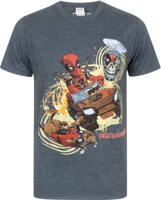 Obrázok produktu pre Marvel Deadpool Pánske 4x4 tričko NS4428 (L) (Anthrazit)