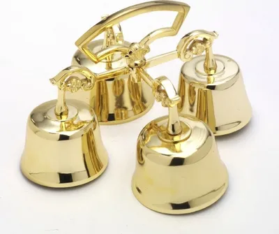 Produktbild von Altarglocke 4-Klang Messing Gold (Ø 14 cm x H 21 cm)