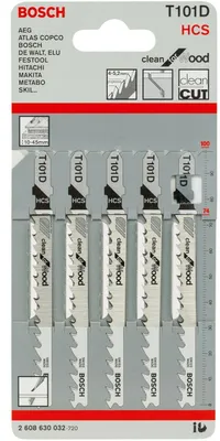 Immagine prodotto di Bosch 2608630032 Bosch 5 Stichsägeblätter T 101 D