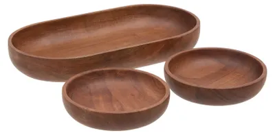 Produktbild von 3er-Set Aperitifschälchen aus Akazienholz
