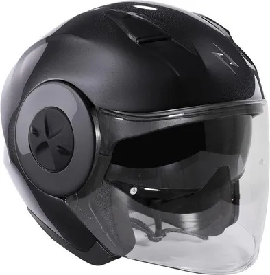 Produktbild von Motorradhelmet XL schwarz metallisch trendy - Jet-Stil