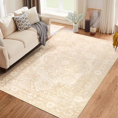 Productafbeelding van Vintage tapijt, korte pool, 120x180 cm, wasbaar, geschikt voor de woonkamer