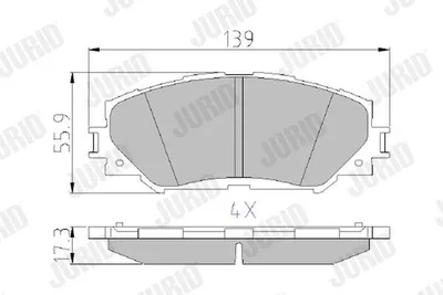 Produktbild von JURID Bremsbeläge Satz Vorne für TOYOTA Yaris Schrägheck (P13) 572598J