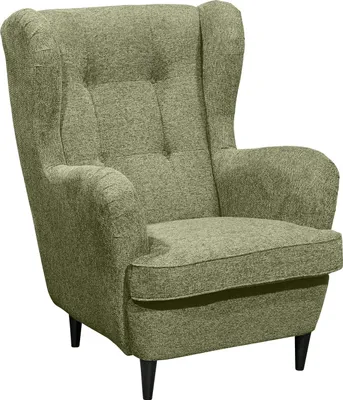 Produktbild von Ohrensessel >OSKAR< in olive - 78x102x98 (BxHxT)