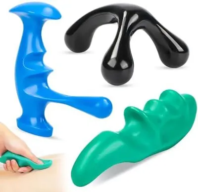 Produktbild von 3 Stück Triggerpunkt Massagegerät Massage Set,Triggerpunkt Drücker Triggerdinger,Massagegerät Nacken, Back Massager, Nackenbuckel Weg, Massage Gerät für Rücken Nacken