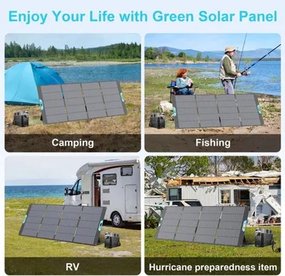 Image de Panneau solaire portable - 800 W - Pliable - Étanchéité IP67 - Idéal pour camping-cars, caravanes et voyages