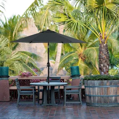 Image de Parasol gris 200 cm, protection UV UPF 50+