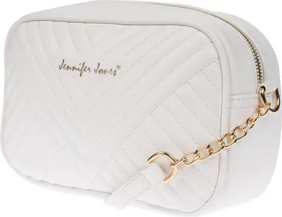 Produktbild von Christian Wippermann Damen Tasche Schultertasche Umhängetasche Crossover Bag Leder Optik Handtasche Weiss