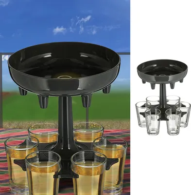 Produktbild von Schnapsglas Spender 6 Schnapsgläser Glas Schnapsspender Partygadget Shots Getränkespender