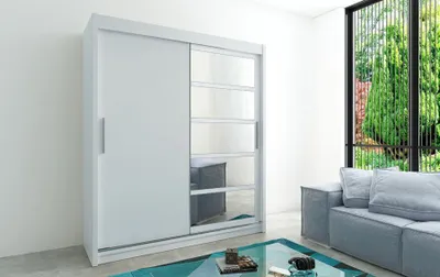 Produktbild von MINIO Kleiderschränk 180 cm ROMA 1 Weiß