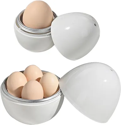 Produktbild von Eierkocher aus Aluminium – Mikrowellen-Eierkocher | Tragbares Gerät zum Kochen von weichgekochten, hartgekochten und weichgekochten Eiern, Küchenutensil für schnelles Kochen