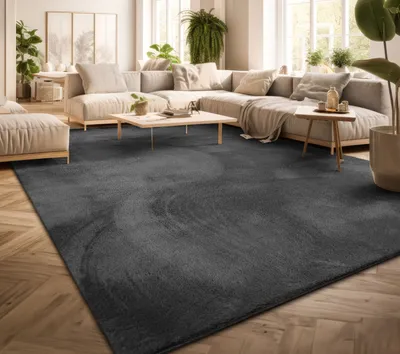 Produktbild von TT Home Teppich Wohnzimmer Kurzflor Anti-Rutsch Rückseite Einfarbiges Design Waschbar  Größe 200x280 cm