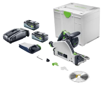 Immagine prodotto di Festool TSC 55 KSEB-Basic Sega a immersione a batteria 18 V 160 mm Brushless + 2x batteria 8,0 Ah + caricabatterie + Systainer