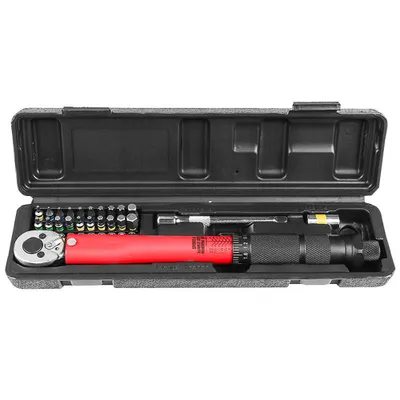 Produktbild von Einstellbarer Drehmomentschluesselsatz 1/4-Zoll-Antriebsschluesselsatz 2-24N.m Handwerkzeug Fahrrad Motorrad Autoreparaturzubehoer