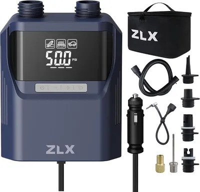 Imagen del producto de Bomba eléctrica, 50 PSI, bomba eléctrica para tablas de paddle surf, accesorio de alta presión de doble etapa para tablas de paddle surf inflables