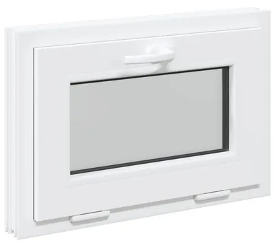 Produktbild von vidaXL Kellerfenster RISOR 60 x 40 cm PVC und Glas Weiß