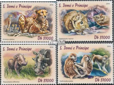 Produktbild von Briefmarken Sao Tome e Principe 2016 Mi 6731-6734 (kompl. Ausgabe) postfrisch Säugetiere