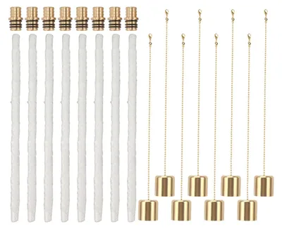 Produktbild von Set mit 8 langen Dochten für Flaschenlampen