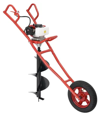 Image de Perceuse à tarière 52CC - Essence, avec roues - Noir, rouge