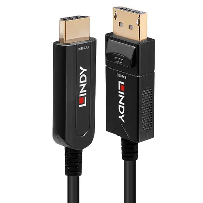 Zdjęcie produktu dla Lindy 38490, 10 m, DisplayPort, HDMI Typu A (Standard), Męska, Męska, Prosty
