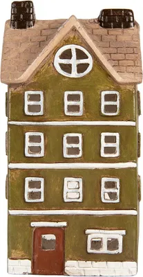 Immagine prodotto di Clayre & Eef Portacandele House 20x17x39 cm in Vetroceramica verde